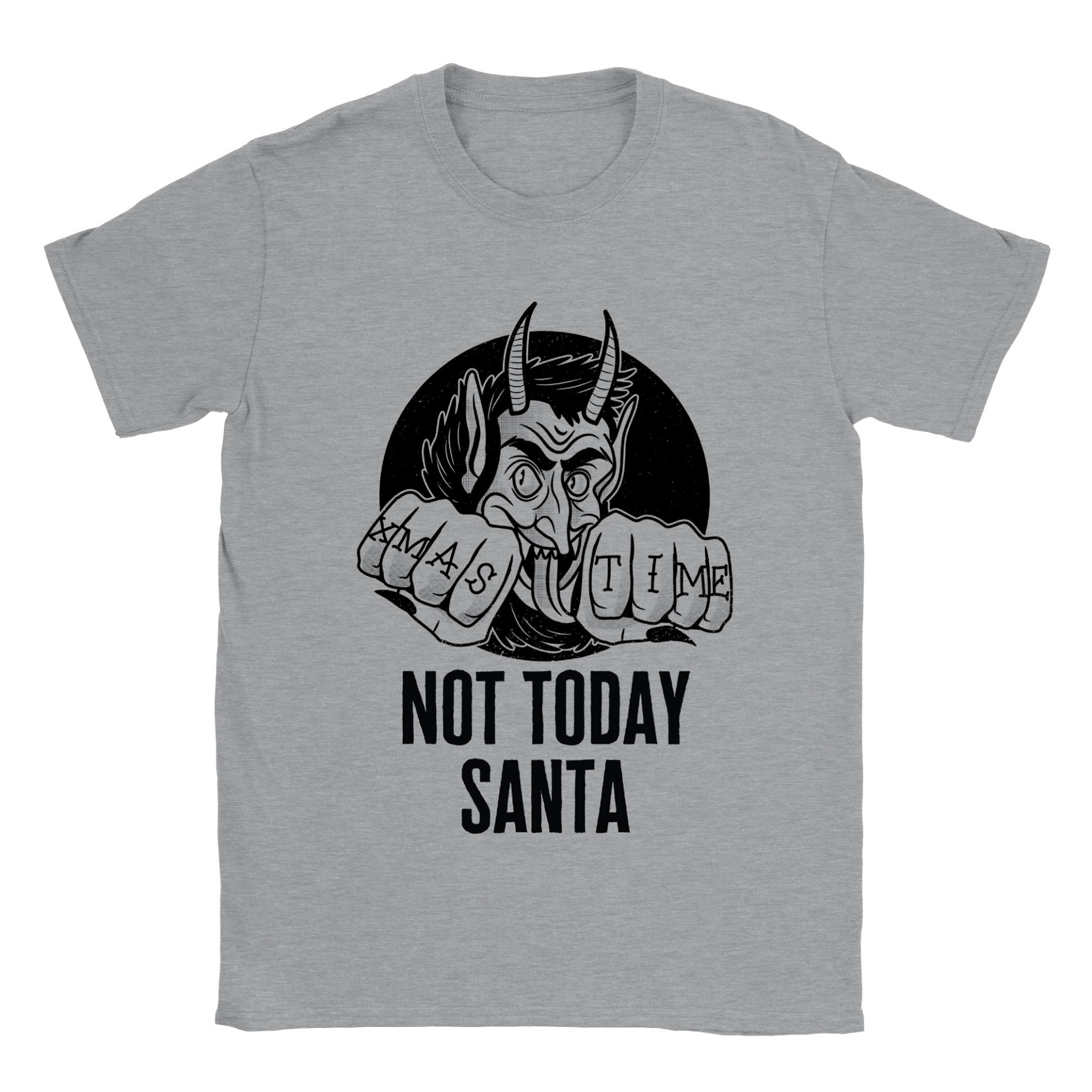 Grey Not Today Santa T-Shirt | Grey Mens Funny Christmas Shirts