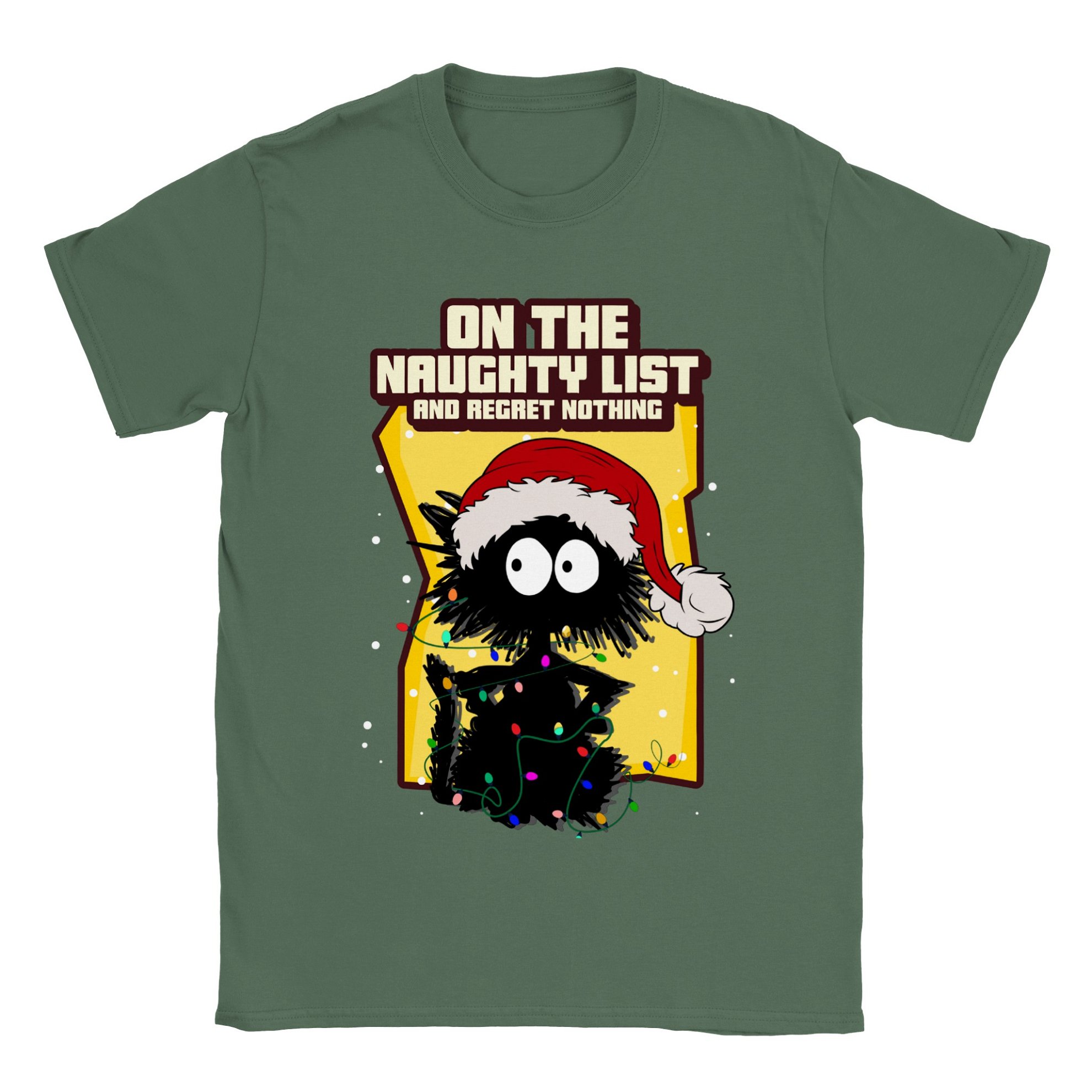 Beige On The Naughty List T-Shirt | Beige Funny Christmas Shirts For Adults
