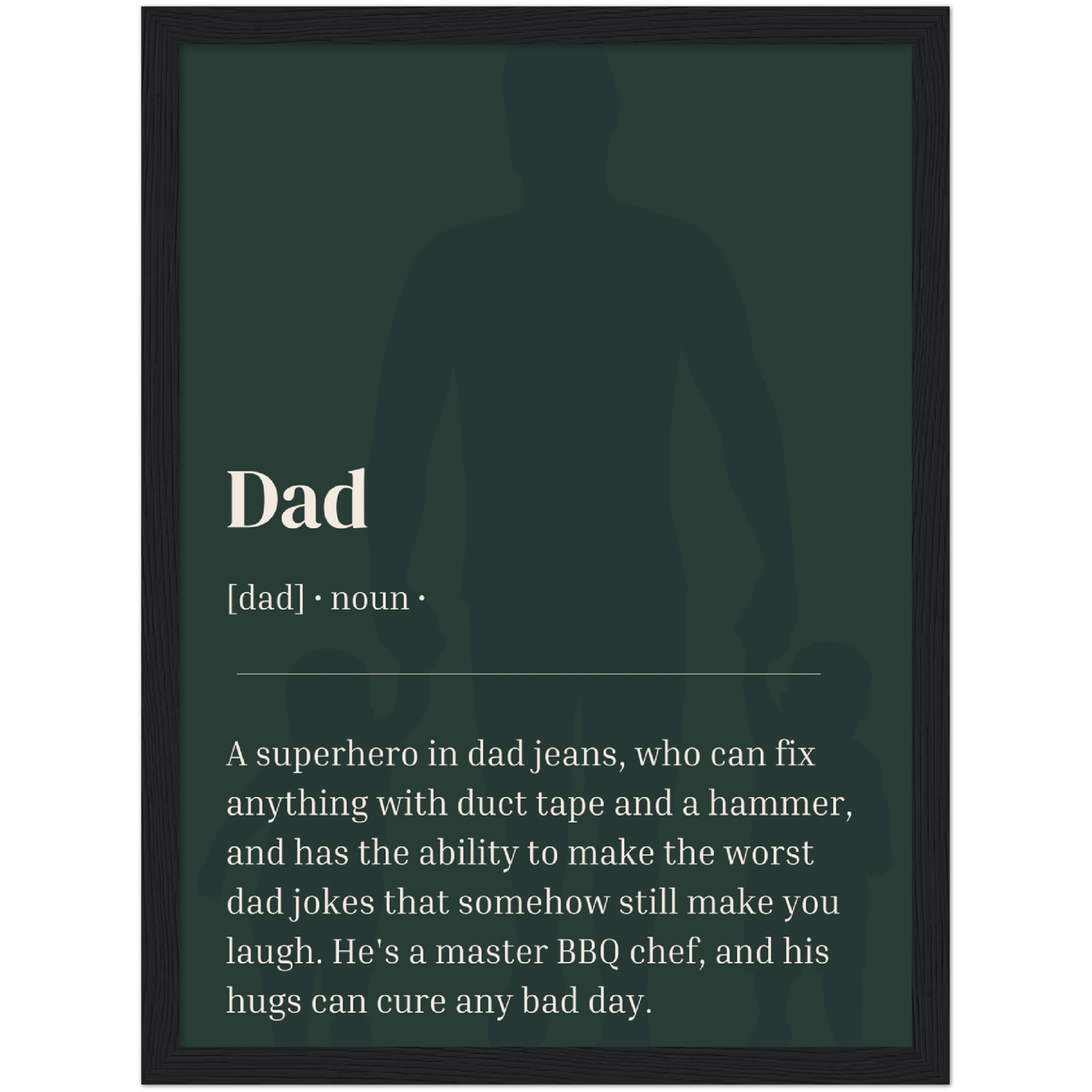 Dad Definition Poster, awesome fathers day gift