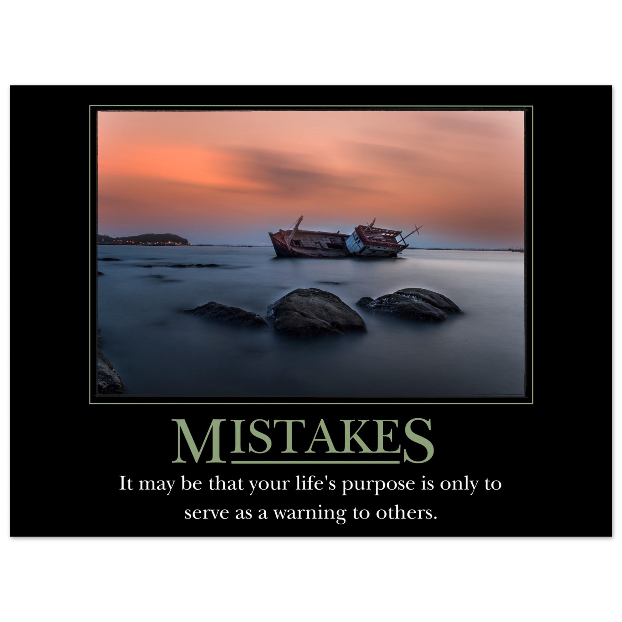 Mistakes Demotivational Poster'' - Funny Dad Gift