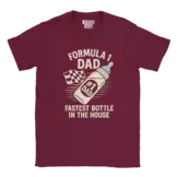 Formula 1 Dad Shirt with bottle and racing flag for fast-feeding dads